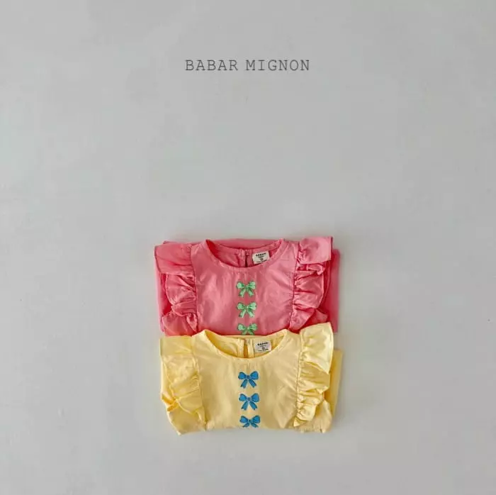 Babar Mignon - Korean Children Fashion - #littlefashionista - Ribbon Sleeveless One-piece - 9
