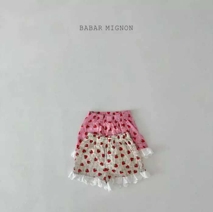 Babar Mignon - Korean Children Fashion - #littlefashionista - Berry Lace Pants - 6