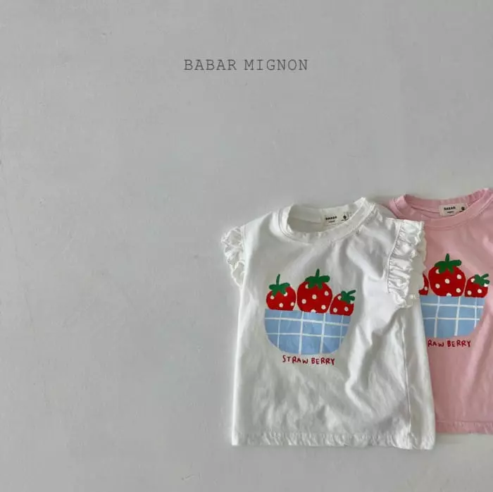 Babar Mignon - Korean Children Fashion - #littlefashionista - Strawberry Sleeveless - 3
