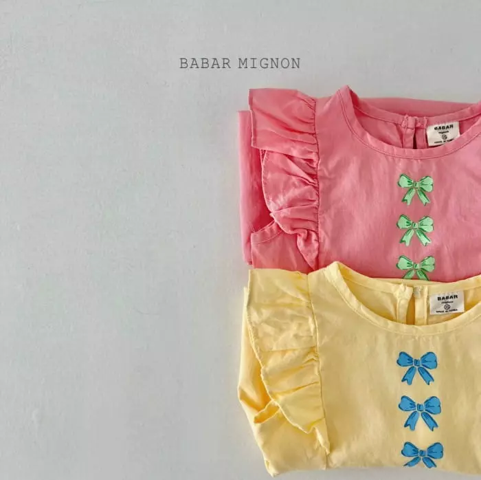 Babar Mignon - Korean Children Fashion - #minifashionista - Ribbon Sleeveless One-piece - 11