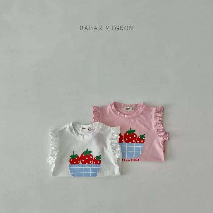 Babar Mignon - Korean Children Fashion - #minifashionista - Strawberry Sleeveless - 5