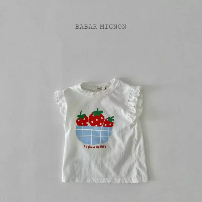 Babar Mignon - Korean Children Fashion - #stylishchildhood - Strawberry Sleeveless - 9