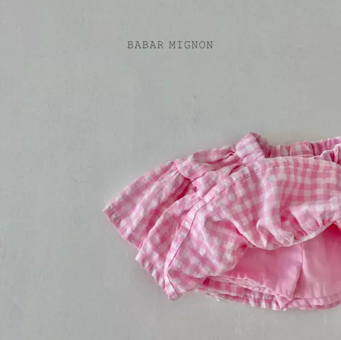 Babar Mignon - Korean Children Fashion - #toddlerclothing - Check Cancan Skort - 12