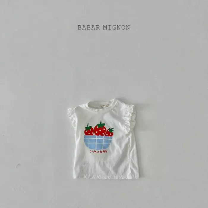 Babar Mignon - Korean Children Fashion - #toddlerclothing - Strawberry Sleeveless - 8