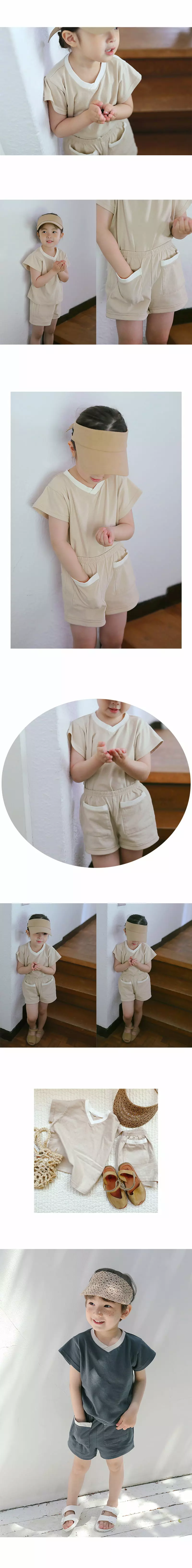 Bien a Bien - Korean Children Fashion - #fashionkids - Macain Top Bottom Set - 2