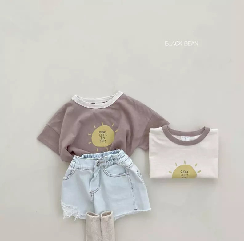 Black Bean - Korean Baby Fashion - #babyboutique - Bebe Sunset Tee