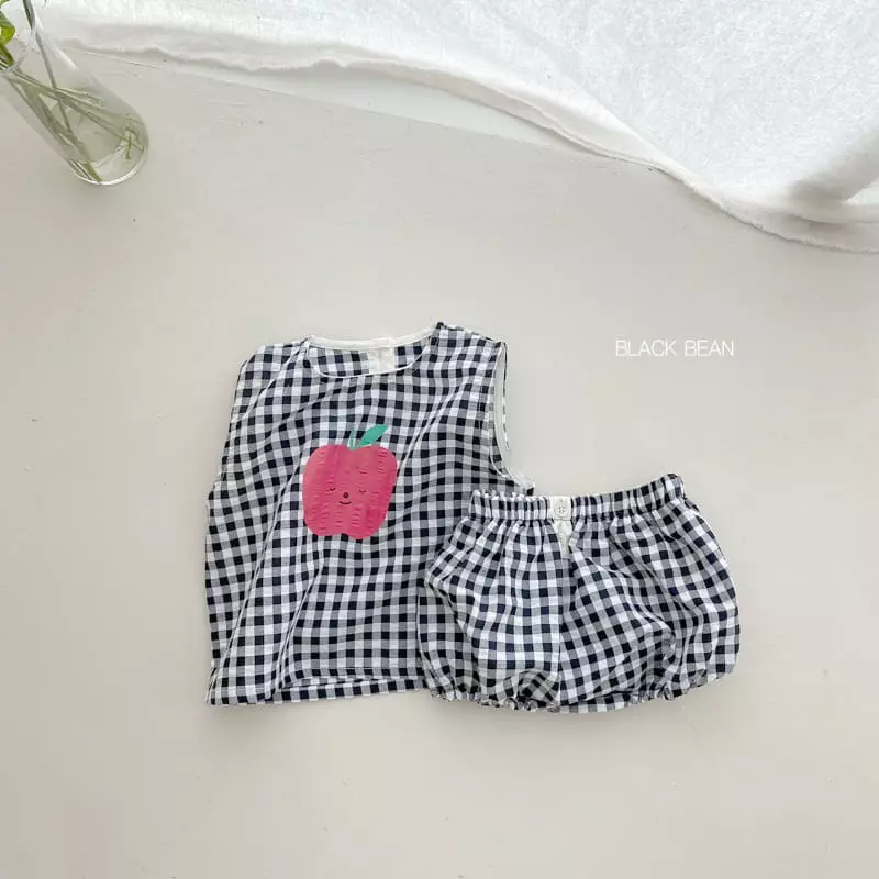 Black Bean - Korean Baby Fashion - #babyboutique - Apple Bebe Top Bottom Set - 3