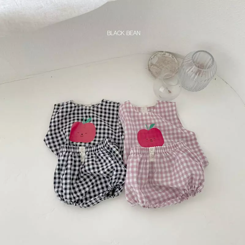 Black Bean - Korean Baby Fashion - #babyboutique - Apple Bebe Top Bottom Set - 4