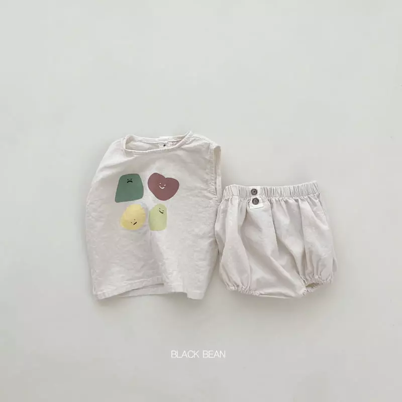 Black Bean - Korean Baby Fashion - #babyboutiqueclothing - More Bebe Top Bottom Set - 3