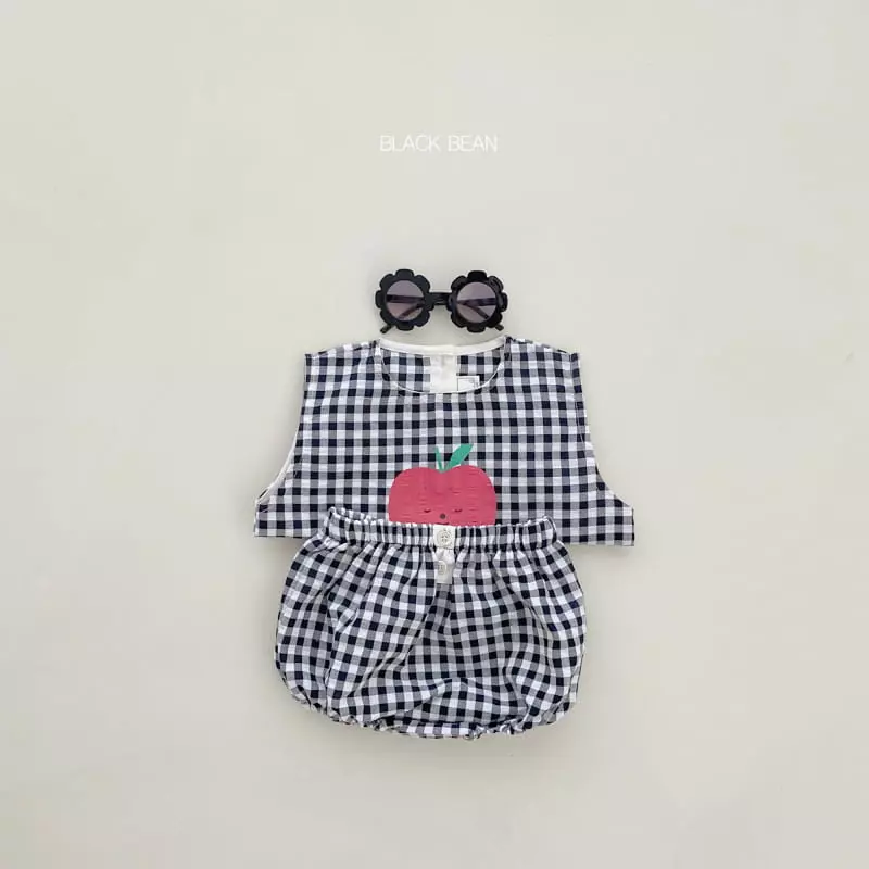 Black Bean - Korean Baby Fashion - #babyclothing - Apple Bebe Top Bottom Set - 6