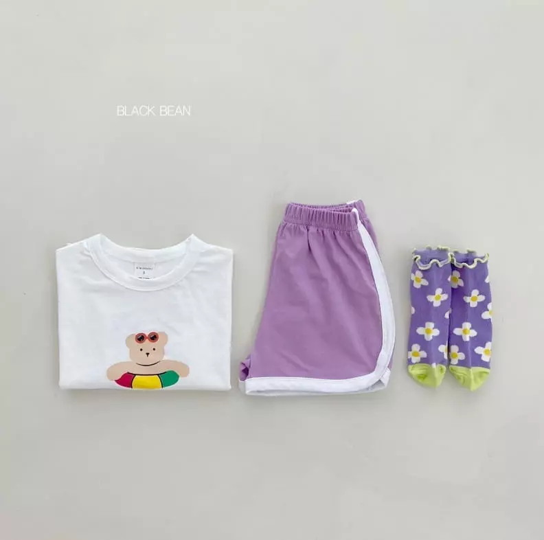 Black Bean - Korean Baby Fashion - #babyfashion - Bebe Tube Top Bottom Set - 2