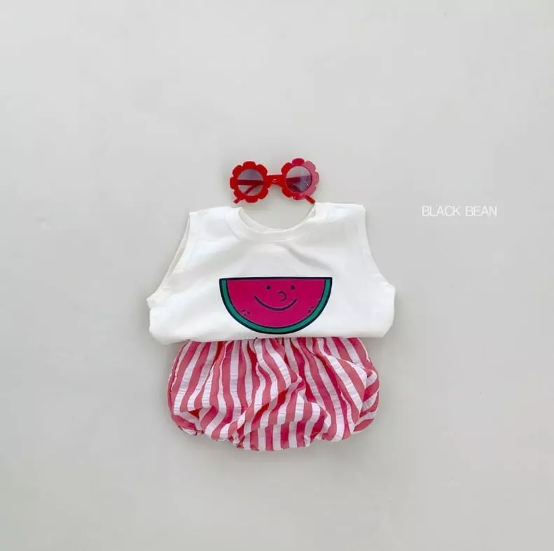 Black Bean - Korean Baby Fashion - #babyfashion - Bebe Fruit Top Bottom Set