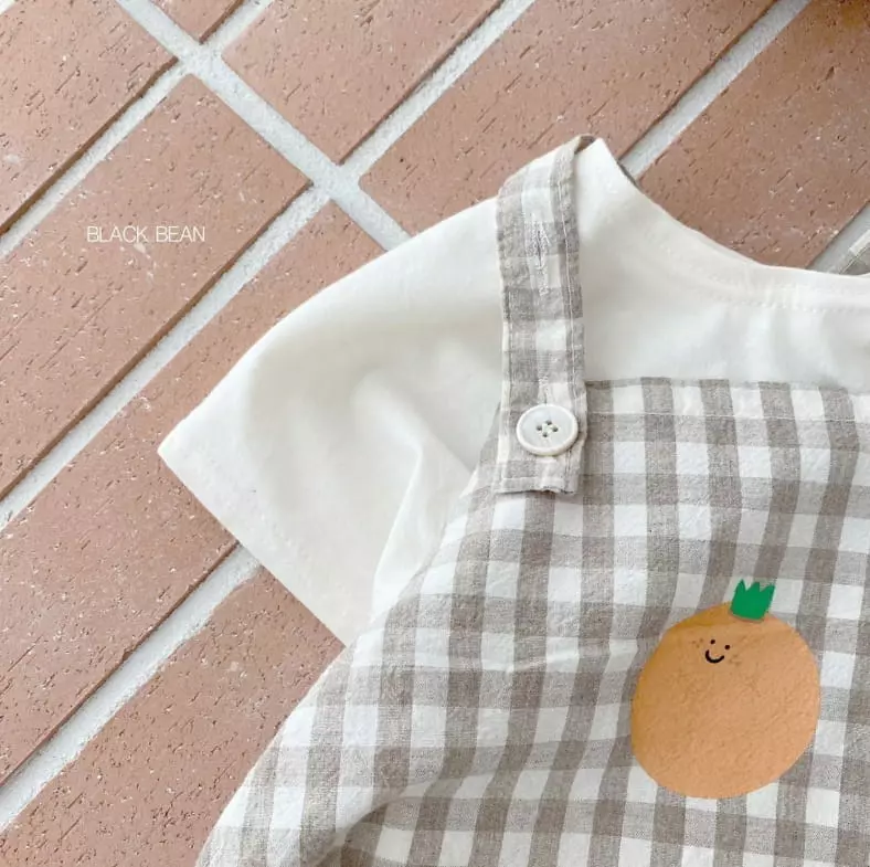 Black Bean - Korean Baby Fashion - #babyfever - Bebe Pams Dungarees Set - 6