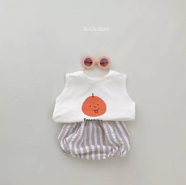 Black Bean - Korean Baby Fashion - #babyfever - Bebe Fruit Top Bottom Set - 2