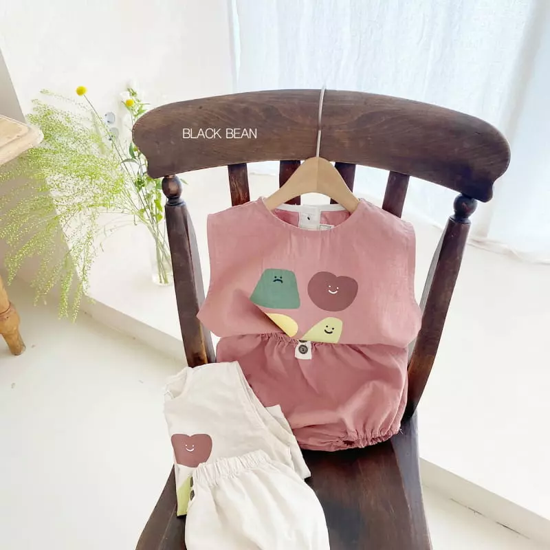 Black Bean - Korean Baby Fashion - #babyfever - More Bebe Top Bottom Set - 6
