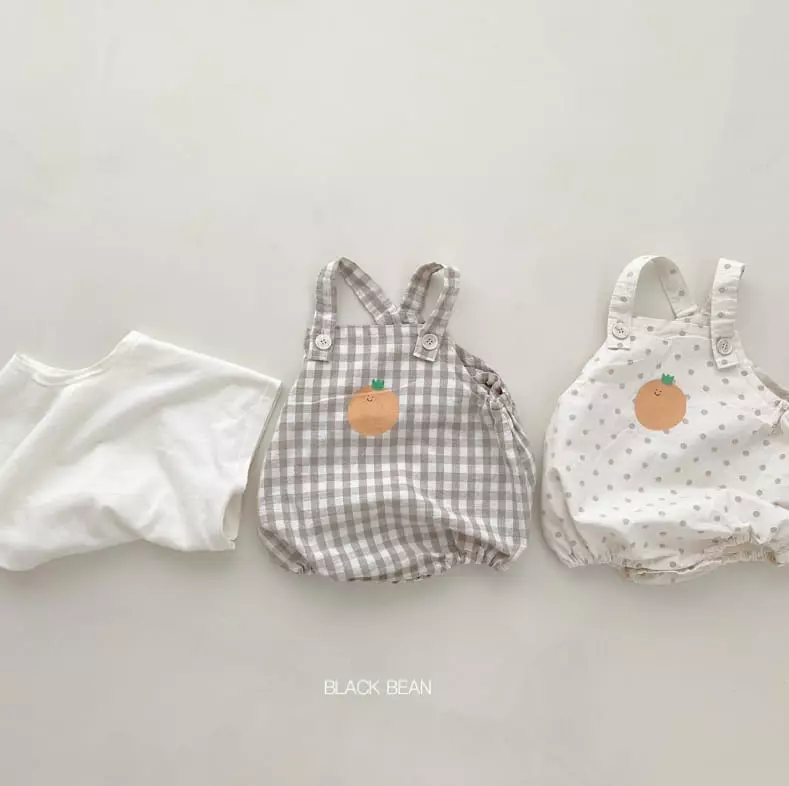 Black Bean - Korean Baby Fashion - #babygirlfashion - Bebe Pams Dungarees Set - 7