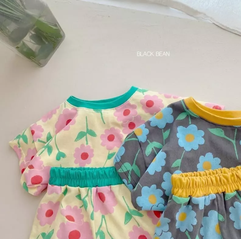 Black Bean - Korean Baby Fashion - #babylifestyle - Bebe Mint Top Bottom Set - 3