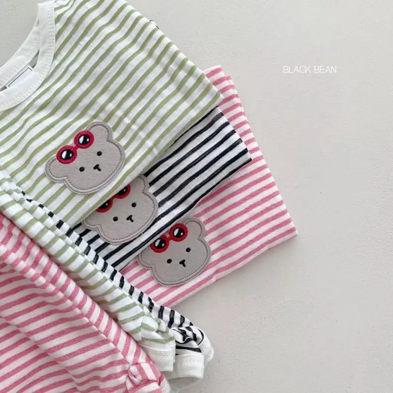 Black Bean - Korean Baby Fashion - #babylifestyle - Bebe Vacance Top Bottom Set - 2