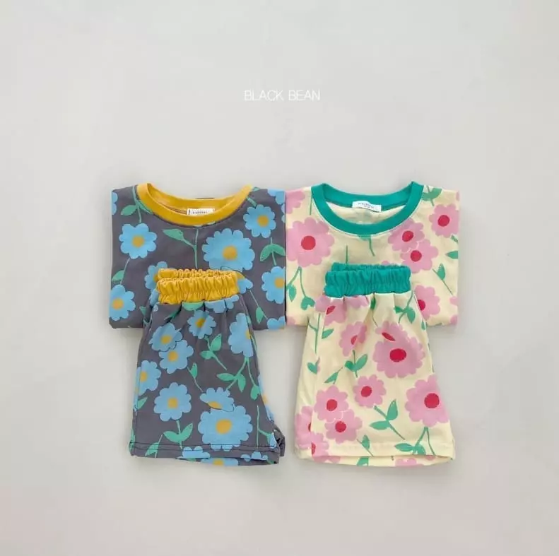 Black Bean - Korean Baby Fashion - #babylifestyle - Bebe Mint Top Bottom Set - 4