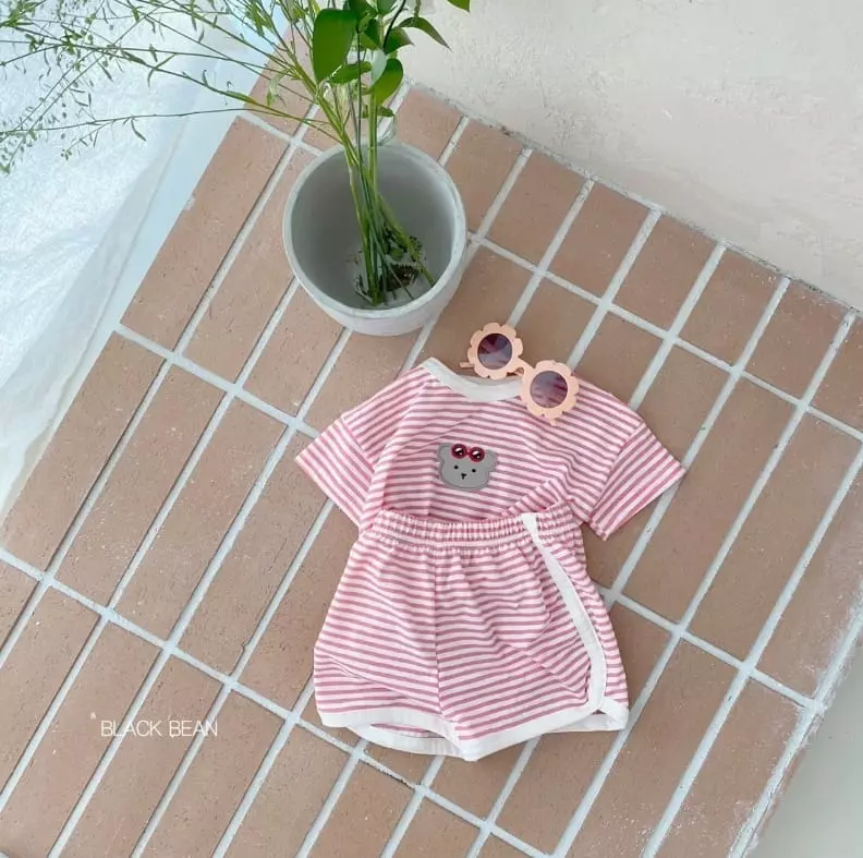 Black Bean - Korean Baby Fashion - #babyoninstagram - Bebe Vacance Top Bottom Set - 4
