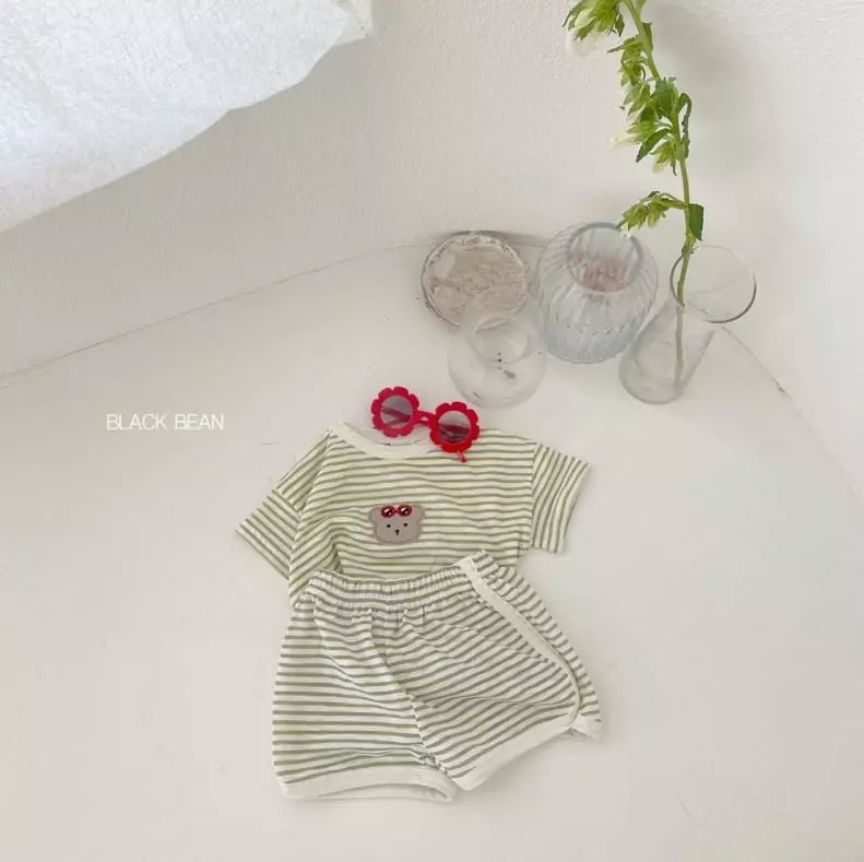 Black Bean - Korean Baby Fashion - #babyoutfit - Bebe Vacance Top Bottom Set - 5