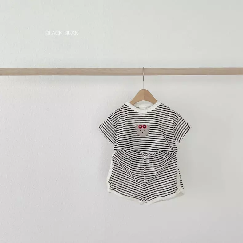 Black Bean - Korean Baby Fashion - #babyoutfit - Bebe Vacance Top Bottom Set - 6