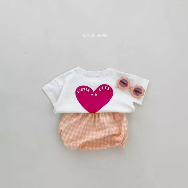 Black Bean - Korean Baby Fashion - #babyoutfit - Bebe Love Tee - 3