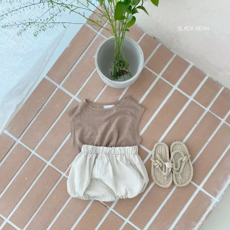 Black Bean - Korean Baby Fashion - #onlinebabyboutique - Bebe Brown Top Bottom Set