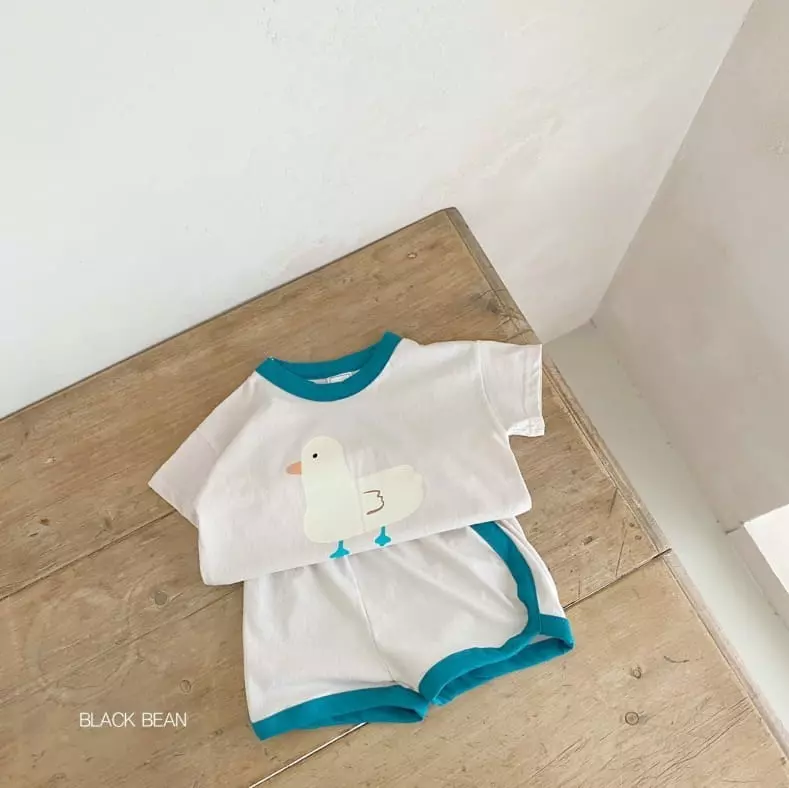 Black Bean - Korean Baby Fashion - #onlinebabyshop - Bebe Duck Top Bottom Set - 8