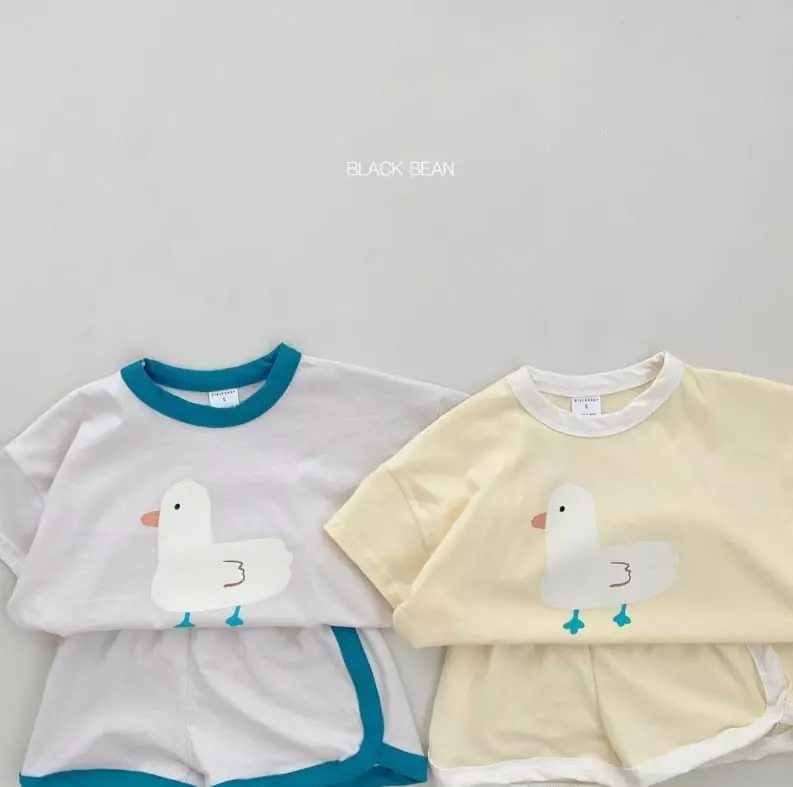 Black Bean - Korean Children Fashion - #childofig - Duck Top Bottom Set - 8