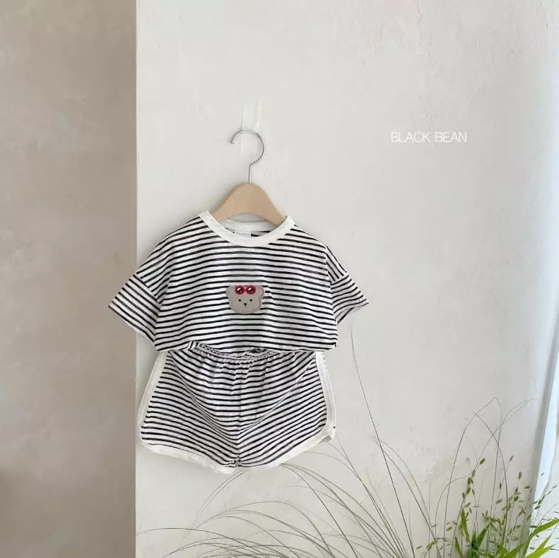 Black Bean - Korean Children Fashion - #childofig - Vacance Top Bottom Set - 6