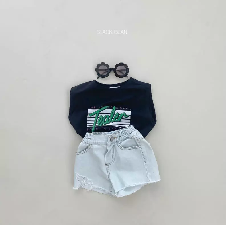 Black Bean - Korean Children Fashion - #stylishchildhood - Retro Sleeveless - 4