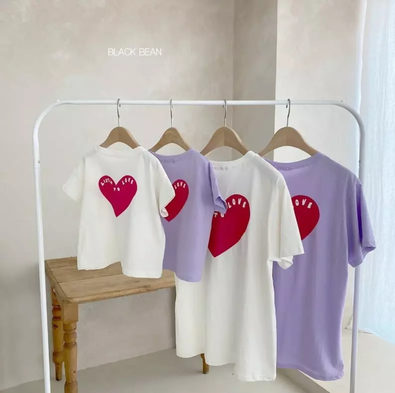 Black Bean - Korean Children Fashion - #childofig - Lve Tee with Mom