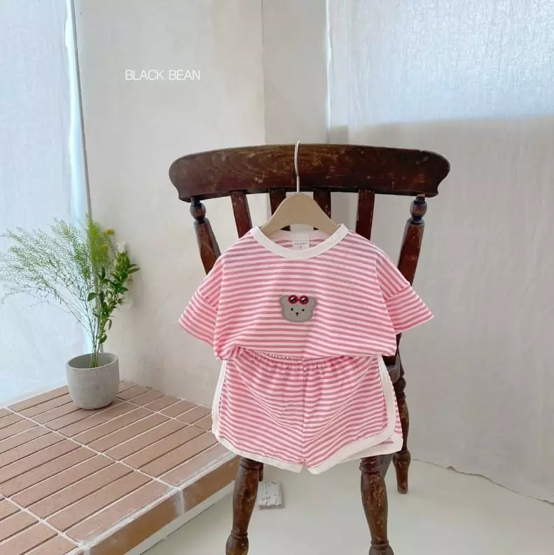 Black Bean - Korean Children Fashion - #childrensboutique - Vacance Top Bottom Set - 7
