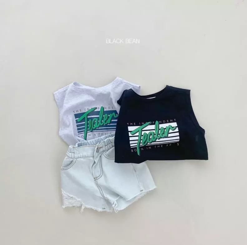 Black Bean - Korean Children Fashion - #designkidswear - Retro Sleeveless - 6