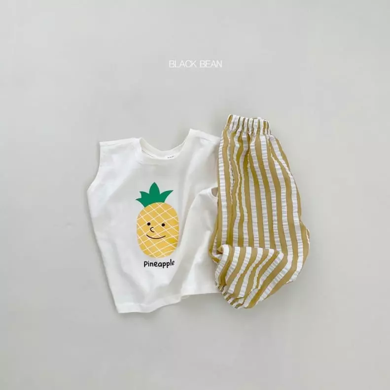 Black Bean - Korean Children Fashion - #designkidswear - Fruit Top Bottom Set - 5