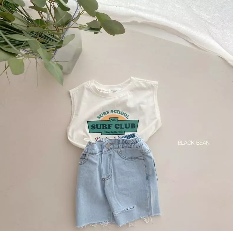 Black Bean - Korean Children Fashion - #discoveringself - Surf Sleeveless with Mom - 2