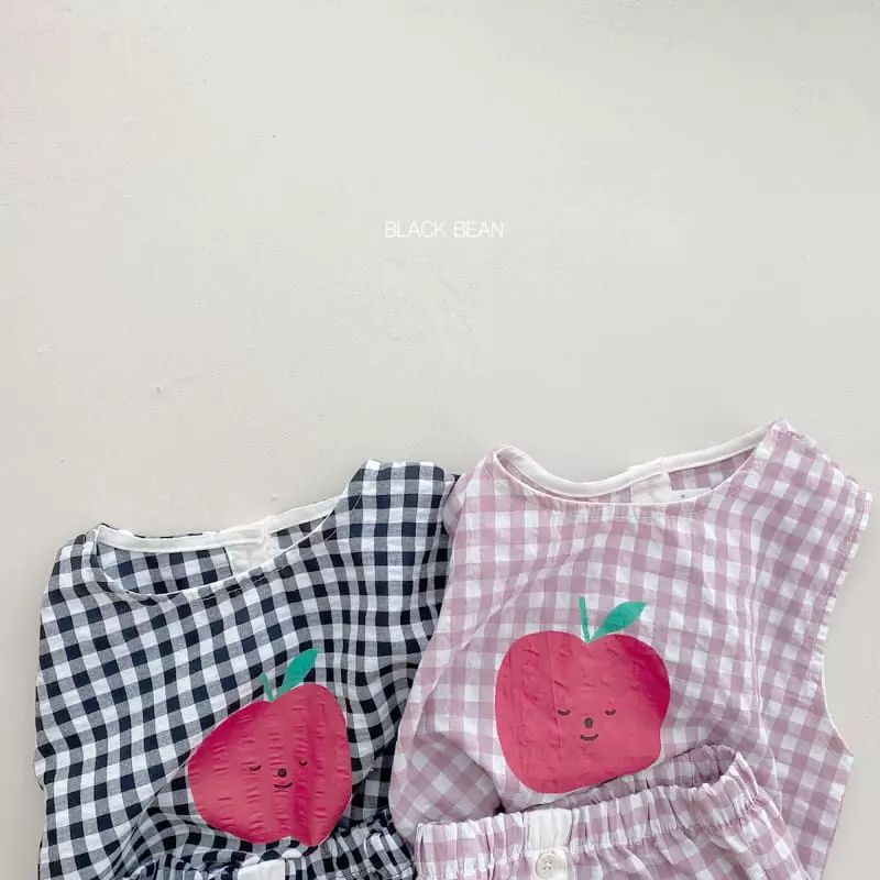 Black Bean - Korean Children Fashion - #discoveringself - Apple Top Bottom Set - 6