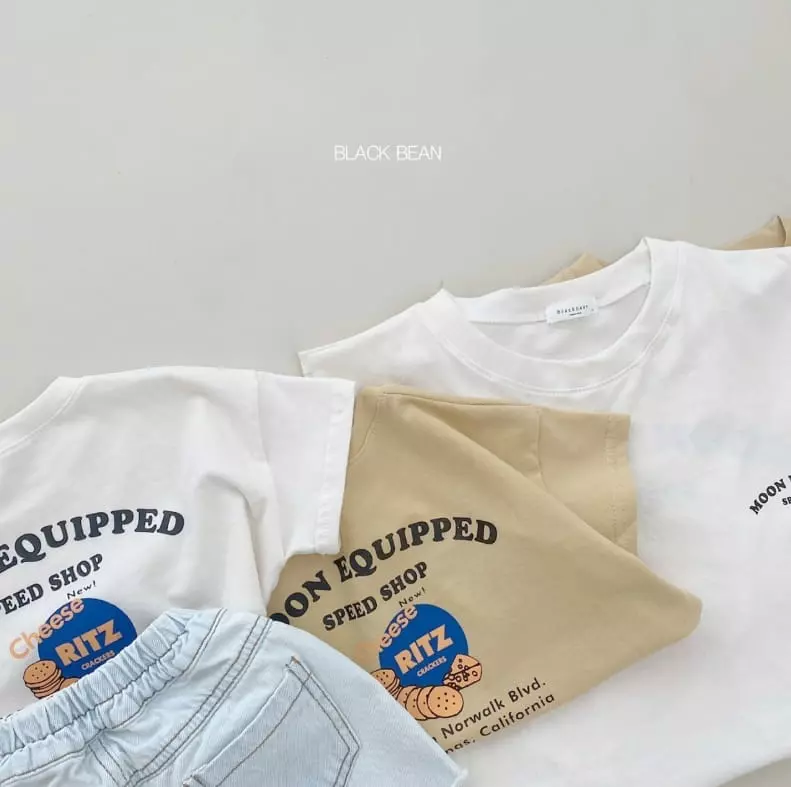 Black Bean - Korean Children Fashion - #kidsshorts - Cheese Tee with Mom - 7