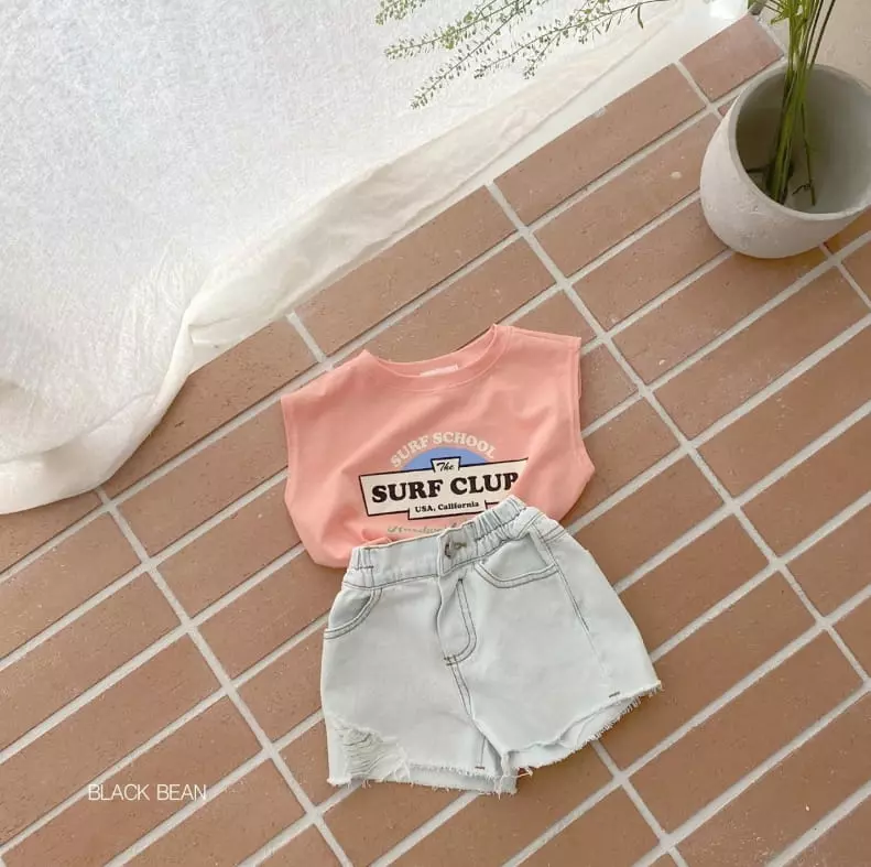 Black Bean - Korean Children Fashion - #fashionkids - Surf Sleeveless with Mom - 4