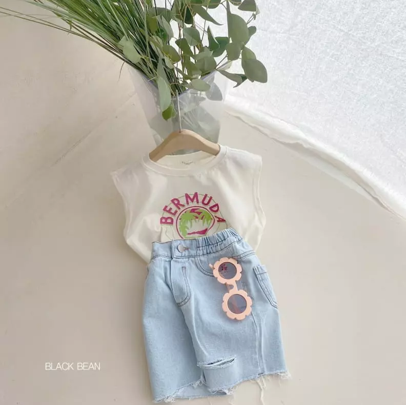 Black Bean - Korean Children Fashion - #kidsshorts - Burmuda Sleeveless with Mom - 3
