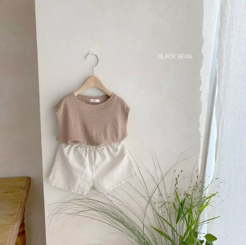 Black Bean - Korean Children Fashion - #kidsstore - Brown Sleeveless Set - 2