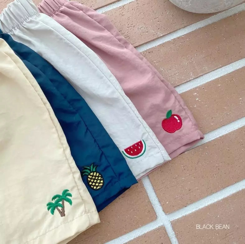 Black Bean - Korean Children Fashion - #kidzfashiontrend - Fruit Embroidery Pants