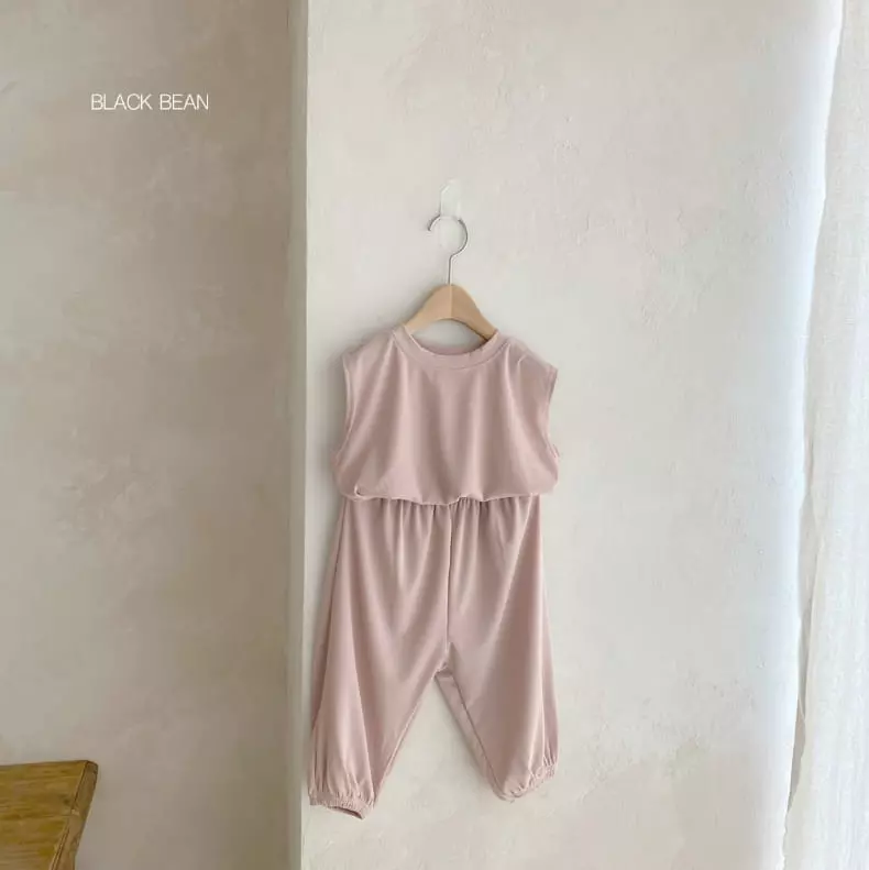 Black Bean - Korean Children Fashion - #kidsstore - Slush Sleeveless Bottom Set - 4