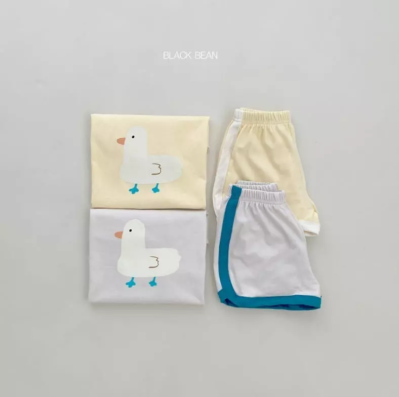 Black Bean - Korean Children Fashion - #littlefashionista - Duck Top Bottom Set