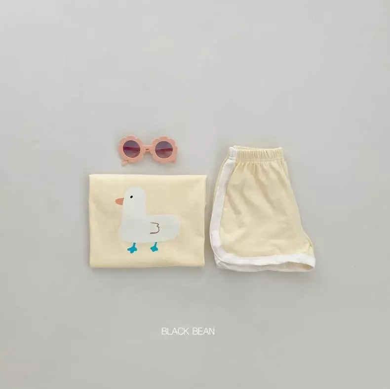 Black Bean - Korean Children Fashion - #magicofchildhood - Duck Top Bottom Set - 2