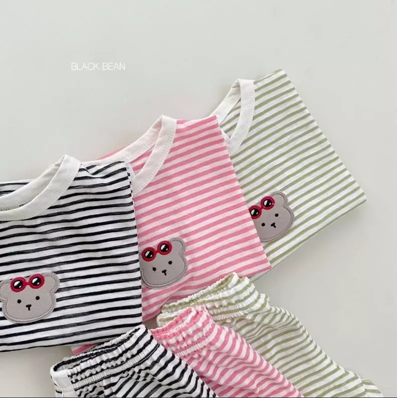 Black Bean - Korean Children Fashion - #prettylittlegirls - Vacance Top Bottom Set - 2