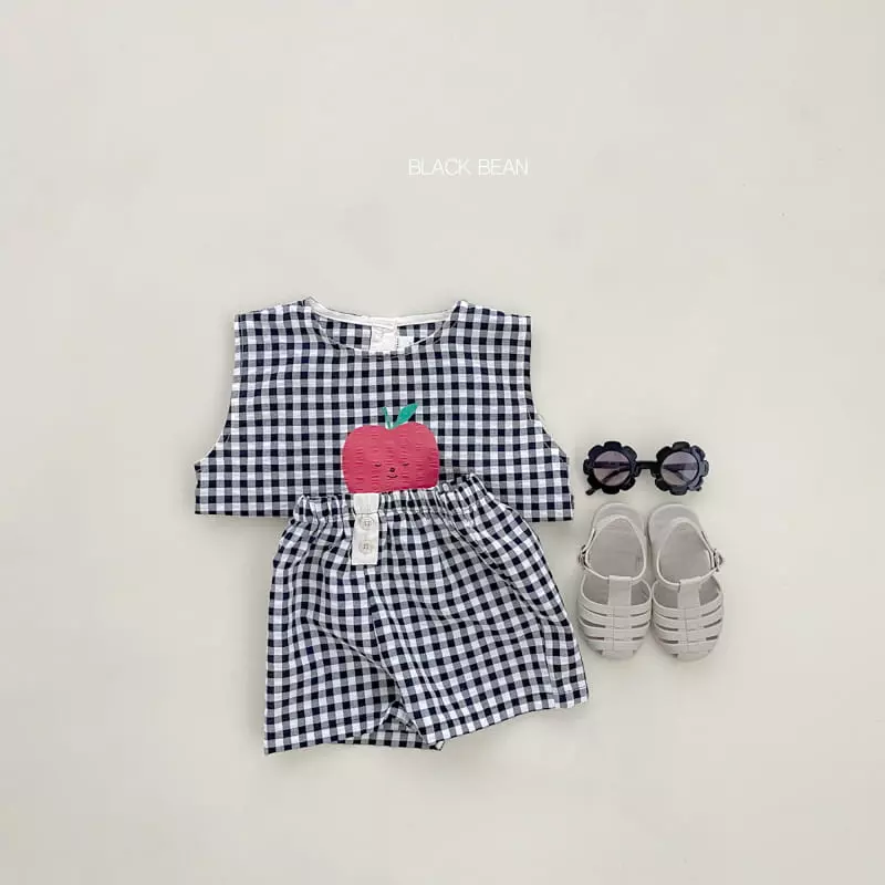 Black Bean - Korean Children Fashion - #prettylittlegirls - Apple Top Bottom Set