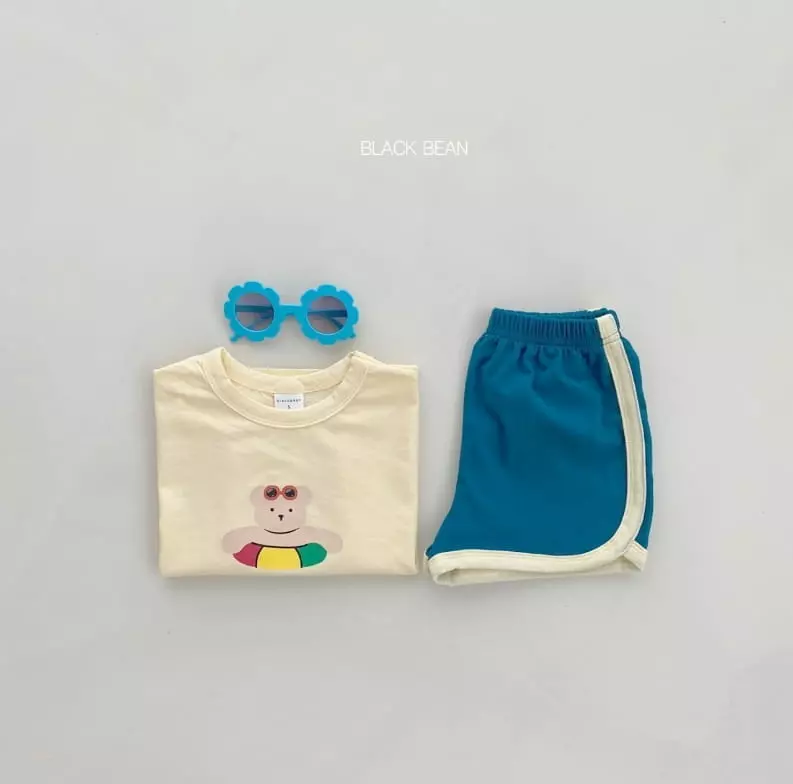 Black Bean - Korean Children Fashion - #toddlerclothing - Tube Bear Top Bottom Set - 4