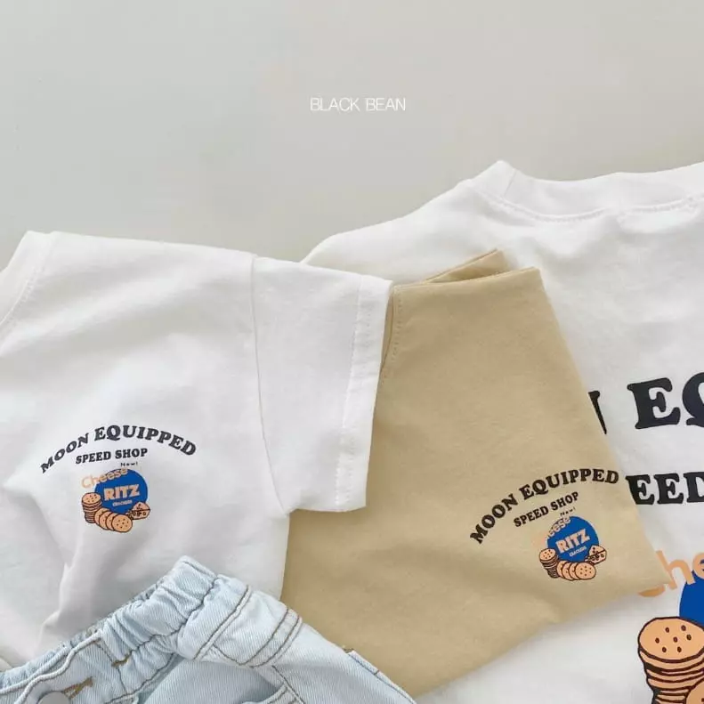 Black Bean - Korean Children Fashion - #stylishchildhood - Cheese Tee with Mom